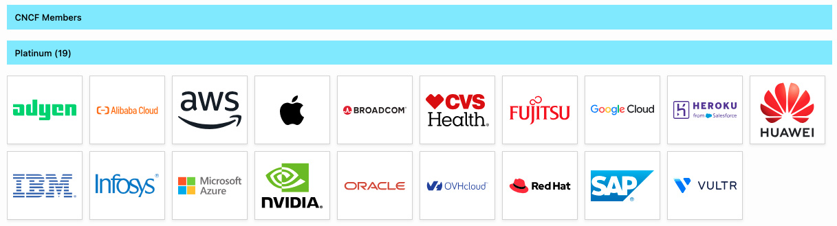 CNCF Platinum Members