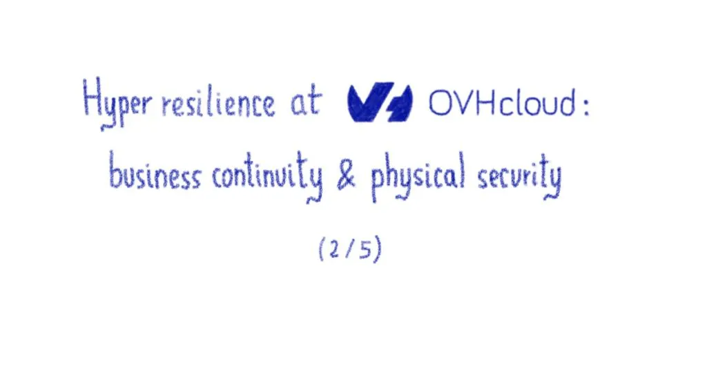 Hyper Resilience @OVHcloud: business continuity and physical security (2/5)