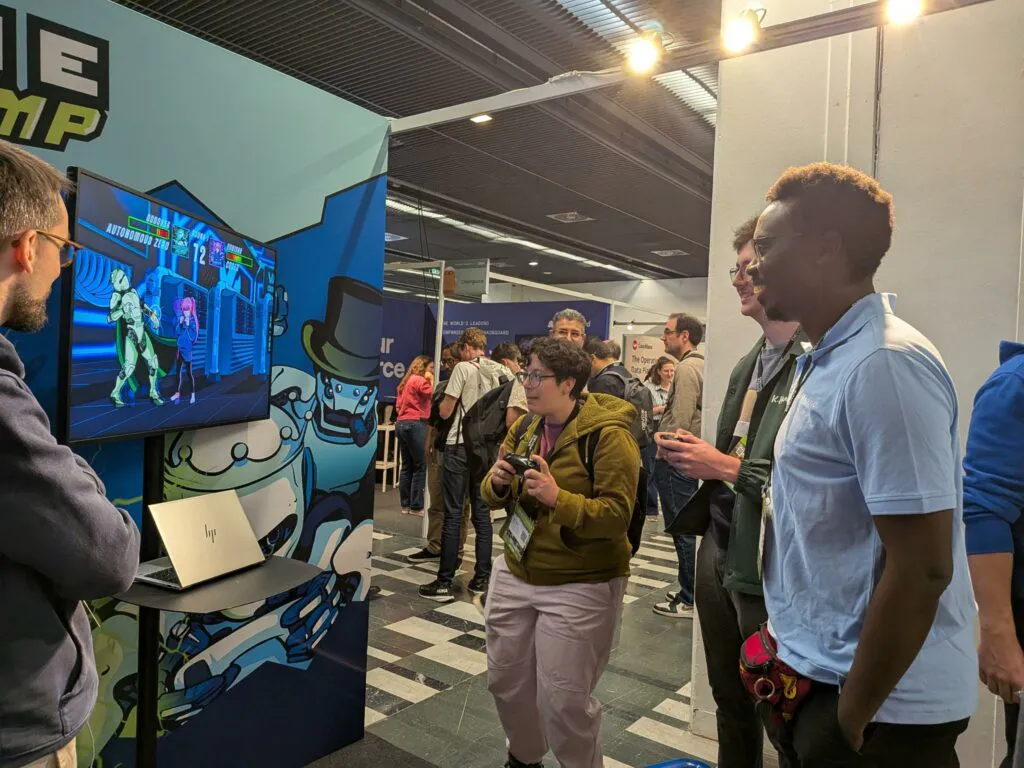 Gaming Camp cloud villains game at the OVHcloud booth