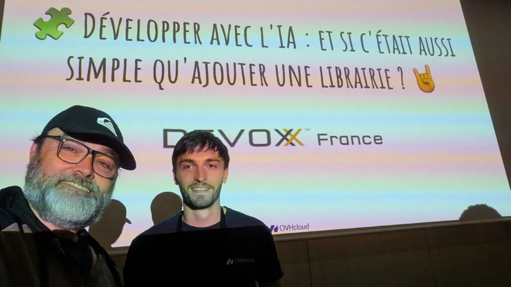Stéphane Philippart and Mathieu Busquet speaking at Devoxx France 2026