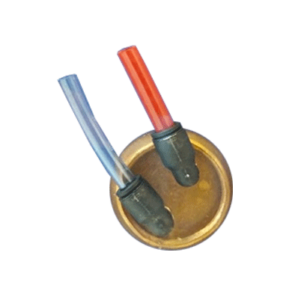 Water block consisting of 2 copper convex ends crimped together