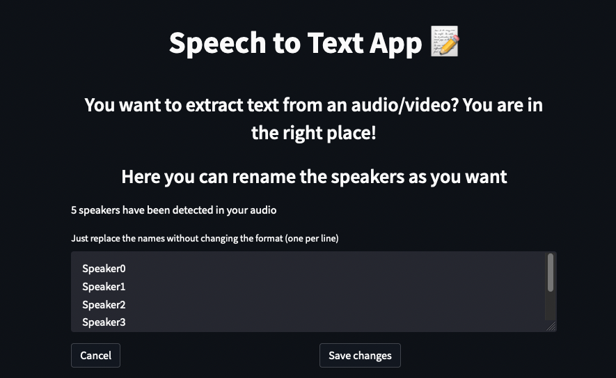 speech to text application speakers differentiation