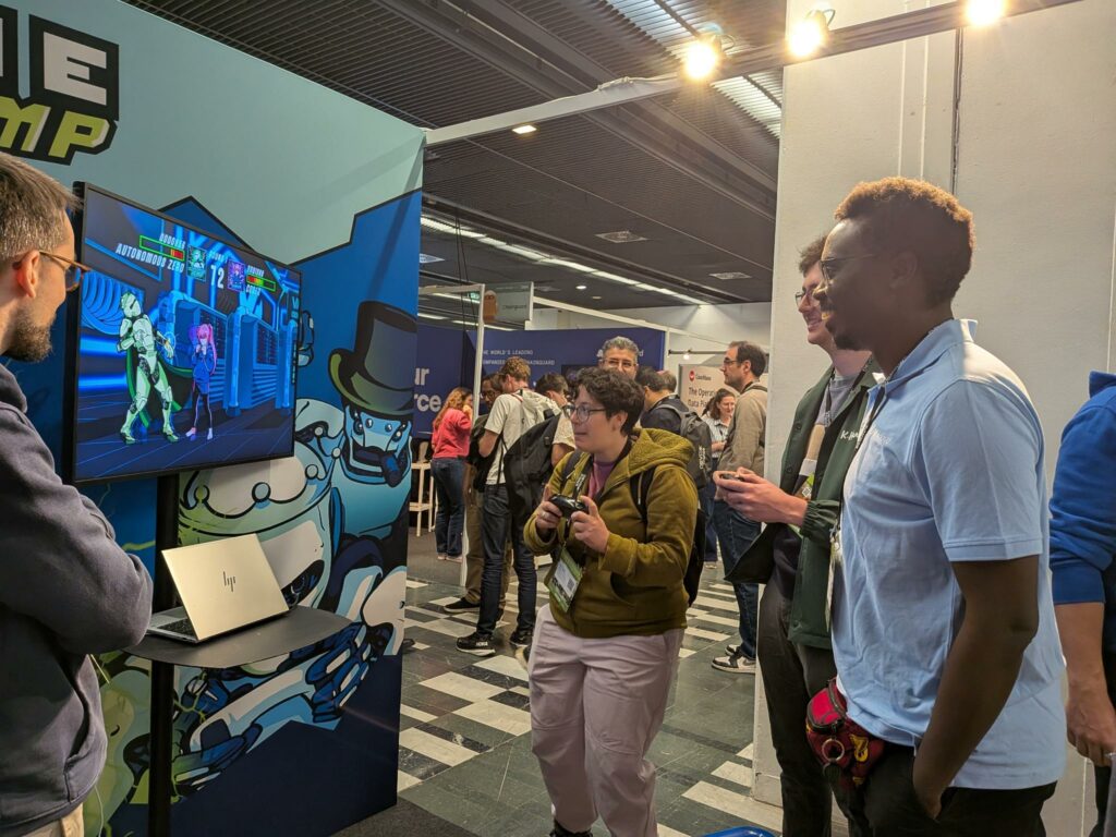 Gaming Camp cloud villains game at the OVHcloud booth